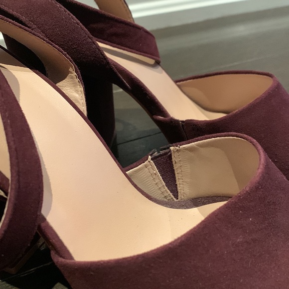 Reiss Suede sandals in burgundy, dark red, maroon, oxblood size 40 - Picture 7 of 8